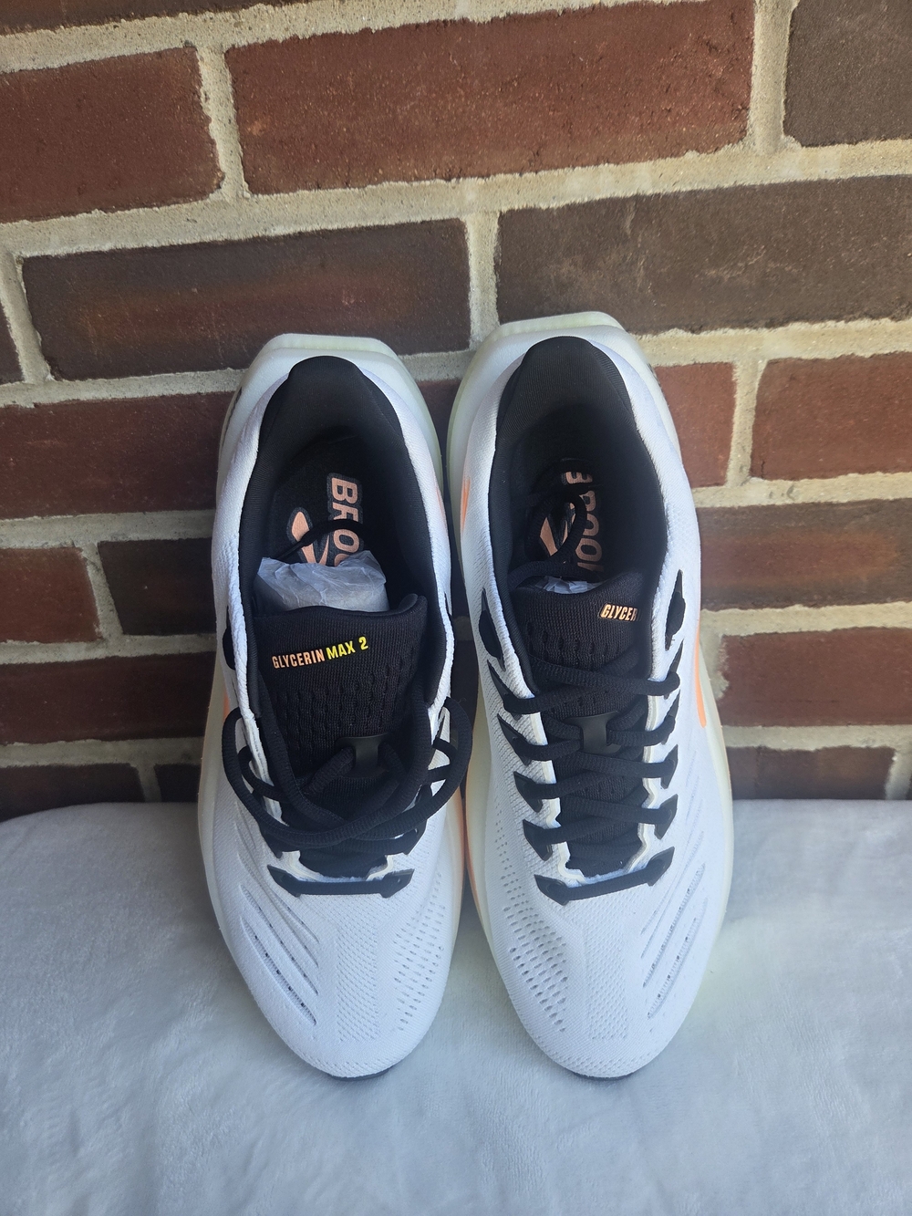 Brooks Glycerin Max 2 Womens US 9.5 White Yellow Running Shoes New No Box - Picture 9 of 9
